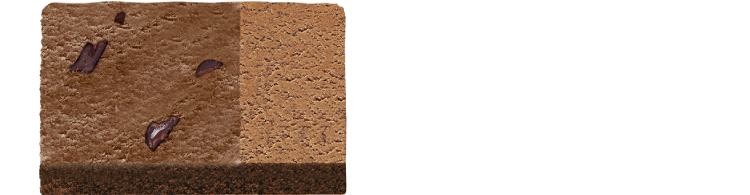 ダークチョコビッツ入りチョコレート＋ミルクチョコレート（チョコレートスポンジ）