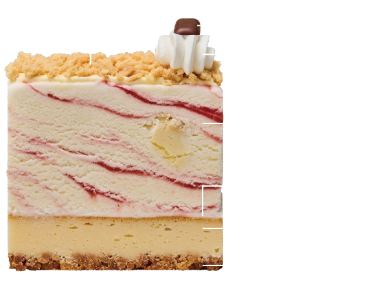 クランチ&ホイップクリーム チョコレート ホイップクリーム ストロベリーチーズケーキ ホイップクリーム ベイクドチーズケーキ クランチ